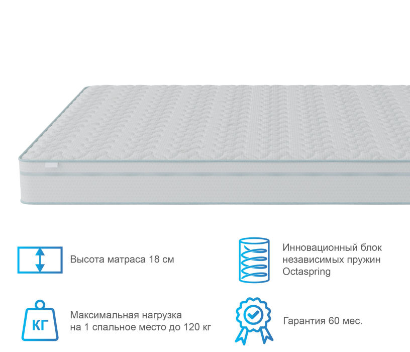 В скрутке, Матрас Сити-Альмерия в чехле Cooler в скрутке 1200х1900