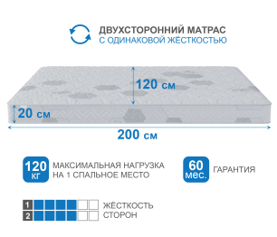 Столлайн / Матрас Сити-Альмерия 1200х2000