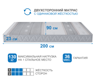Столлайн / Матрас Слип-Соната в чехле Magnetic 900х2000