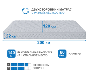 Столлайн / Матрас Тропикана-Агама 1200х2000