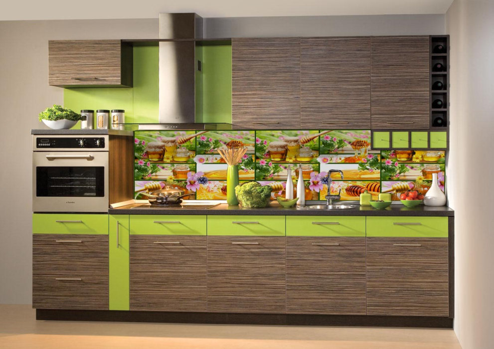 Стеновые панели из АБС-пластика, Кухонный фартук Мед 2000x600x1.5 мм глянец
